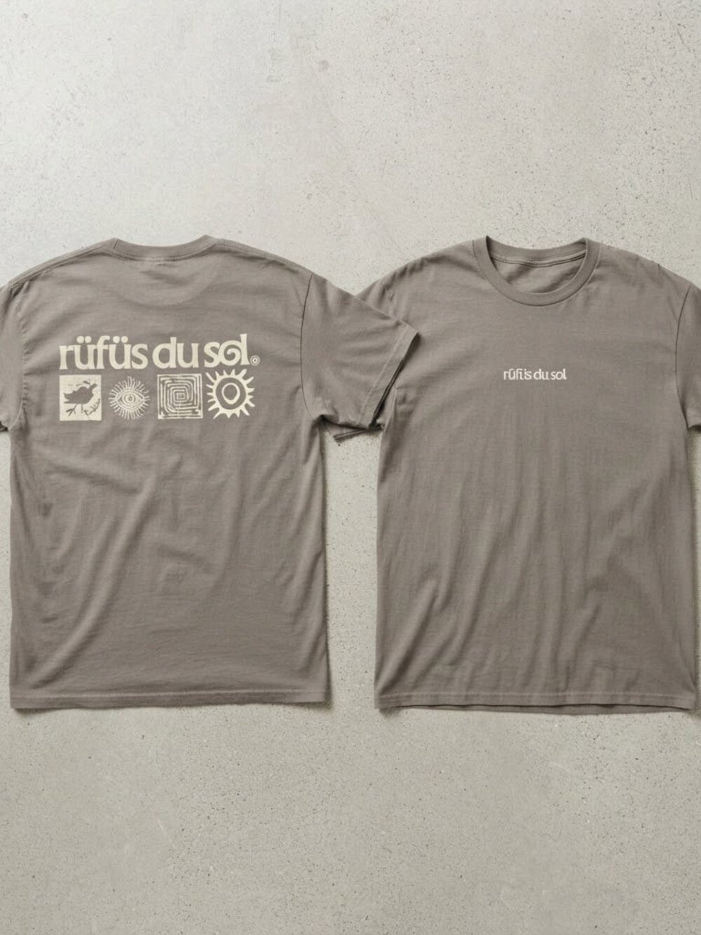 Rüfüs Du Sol Tour 2026 Minimalist Taupe Tan T-Shirt S-4XL